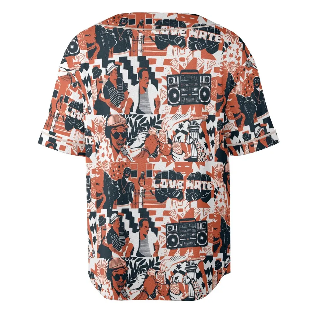 Love and Hate Do The Right Thing Unisex Baseball Jersey - 4