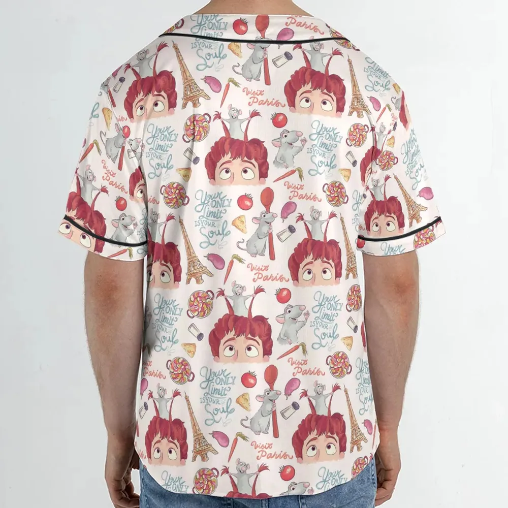 Cute Controller Ratatouille Unisex Baseball Jersey - 2