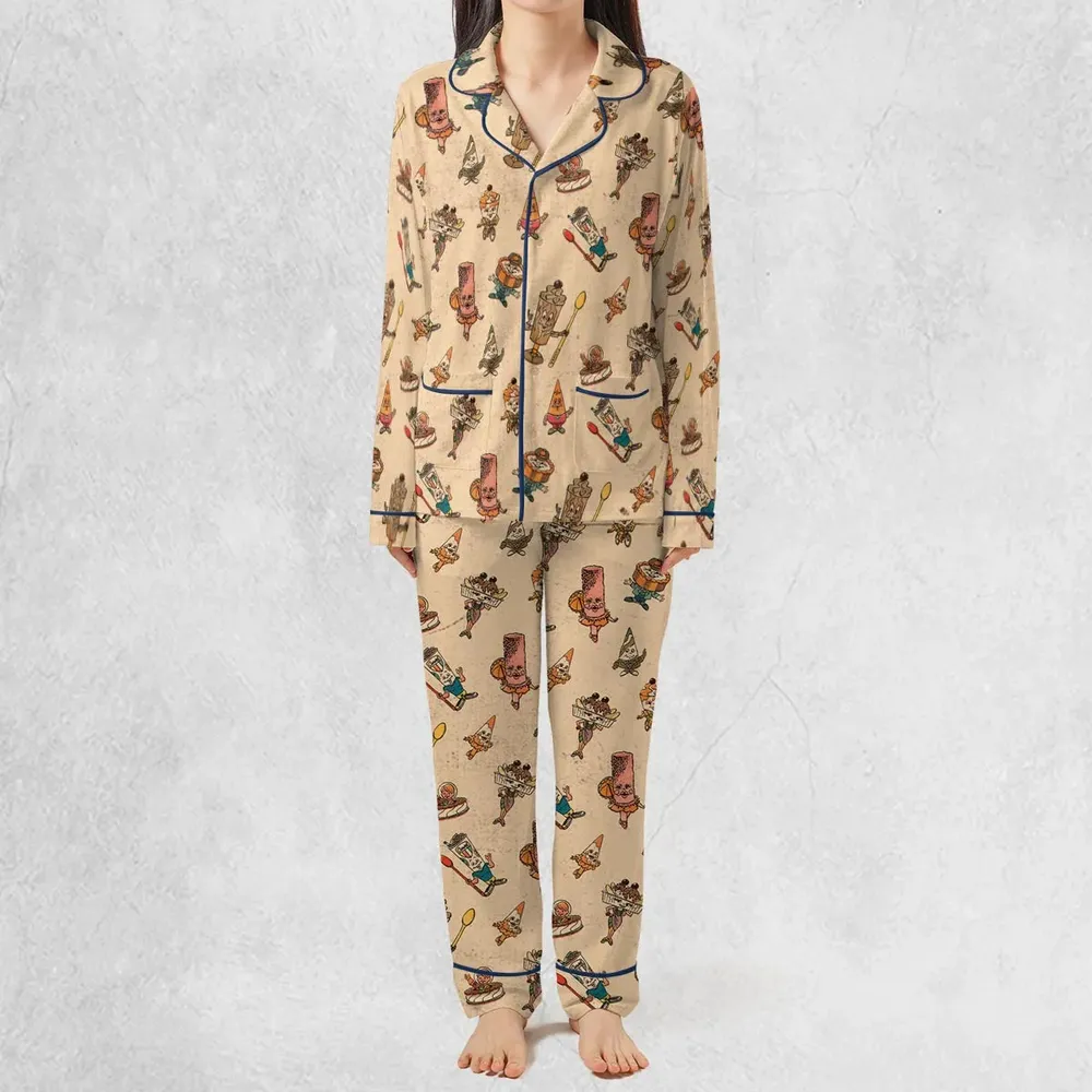 Retro Dessert Mascots Carvel comic book Ice Cream Pajamas Set - 2
