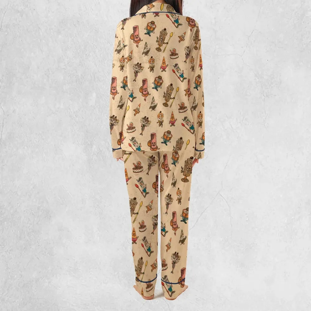 Retro Dessert Mascots Carvel comic book Ice Cream Pajamas Set - 3