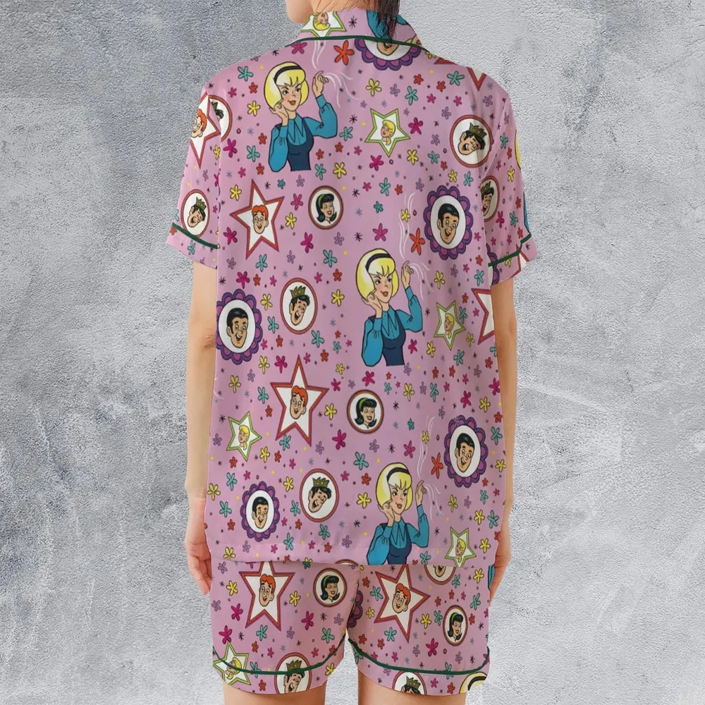 The New Archie and Sabrina Hour Satin Short-Sleeve Pajamas Set - 2
