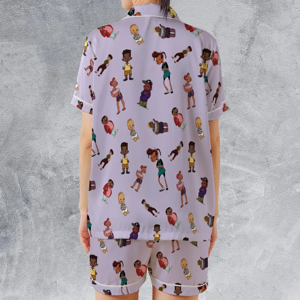 Bebe's Kids Characters Satin Short-Sleeve Pajamas Set - 2