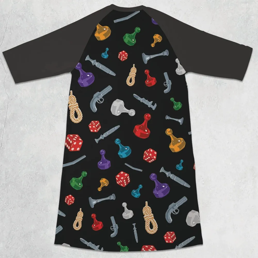 Clue in North America 3/4 Sleeve Raglan Dress - 2