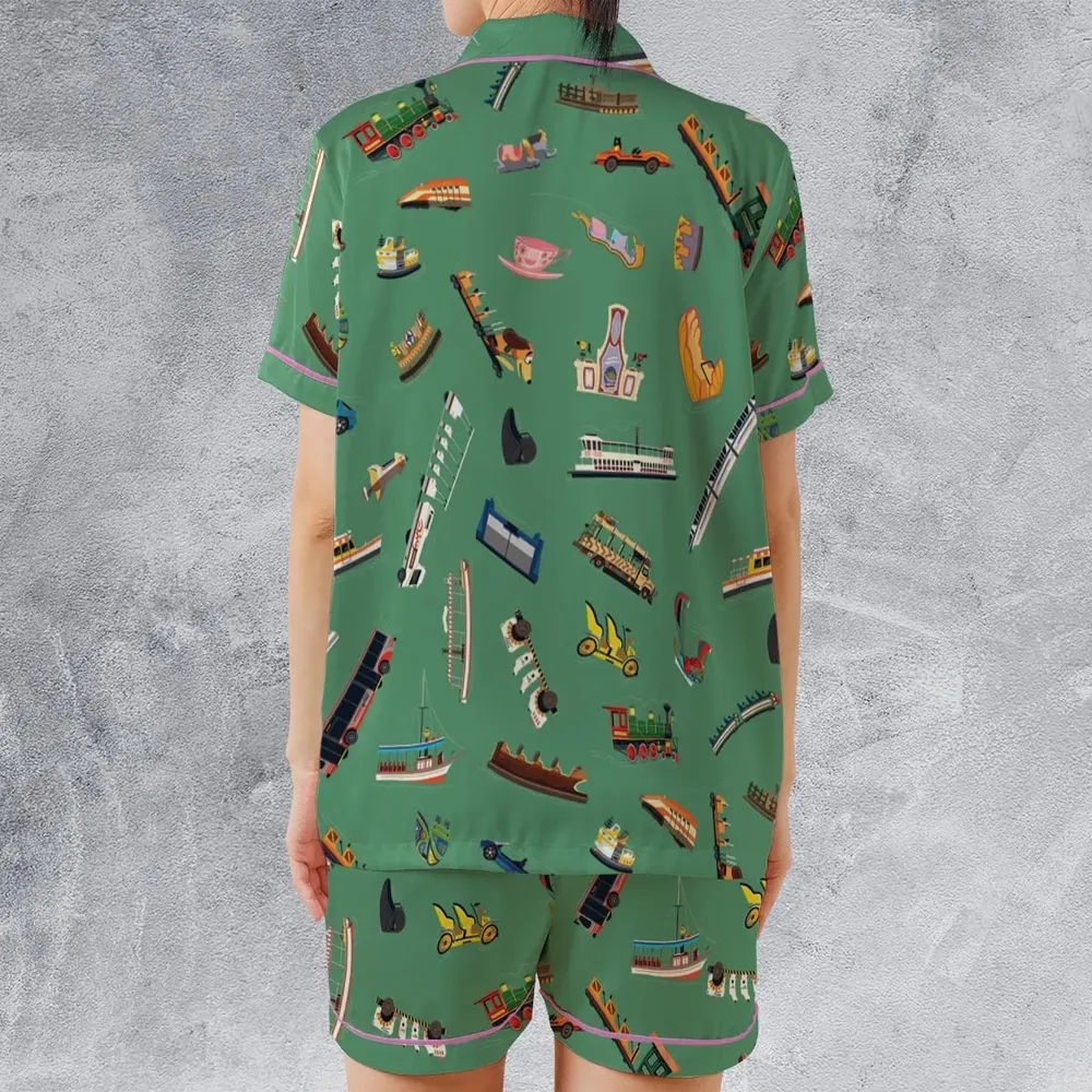 Ride The Vibe Satin Short-Sleeve Pajamas Set - 2
