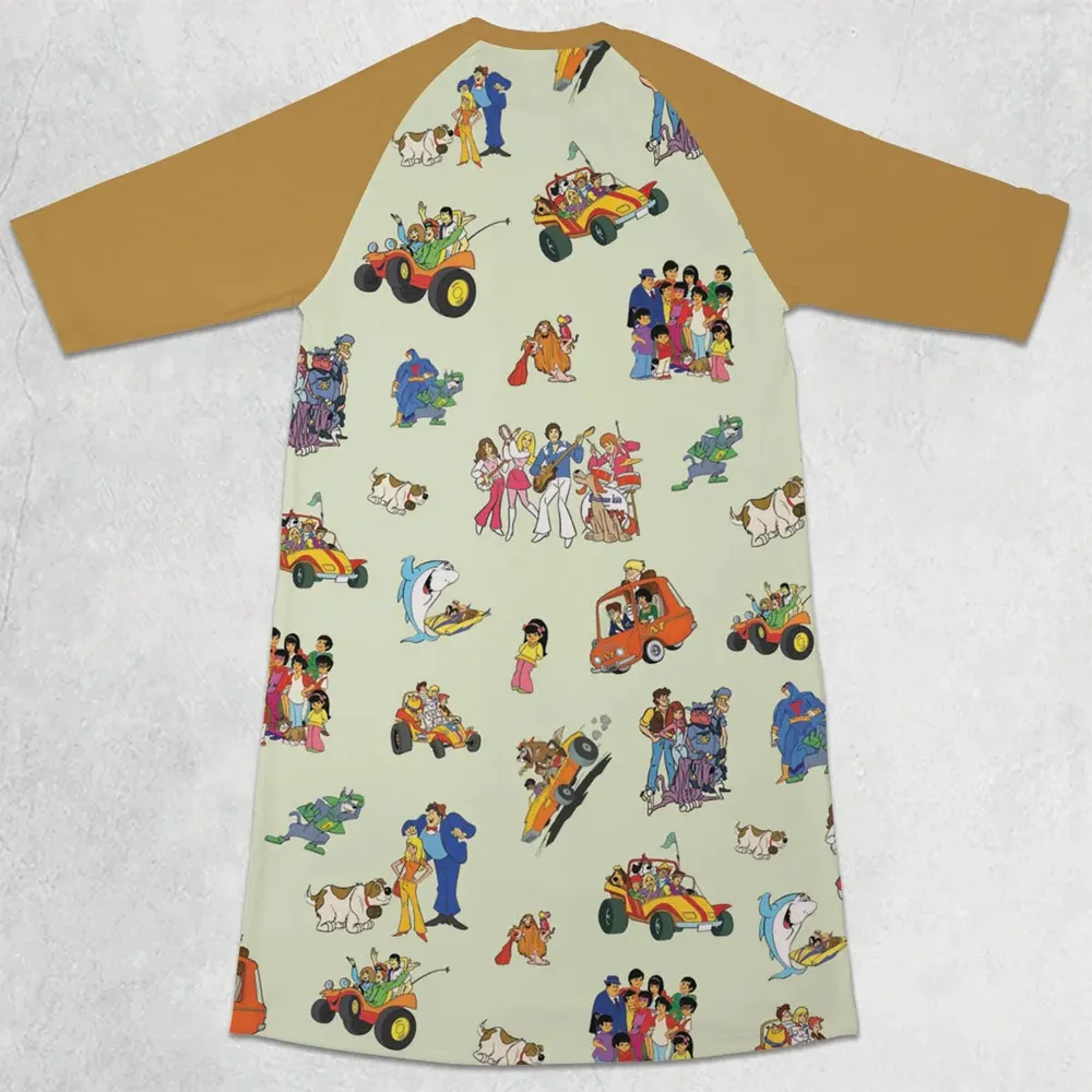 Scooby-Doo ripoffs 3/4 Sleeve Raglan Dress - 2