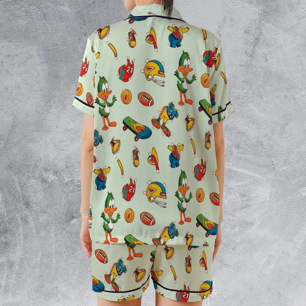 Plucky Duck Tiny Toon Adventures Satin Short-Sleeve Pajamas Set - 2