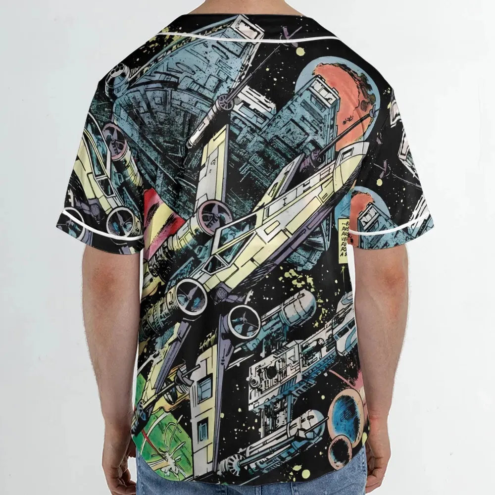 Han Solo Spaceship Star Wars Unisex Baseball Jersey - 2