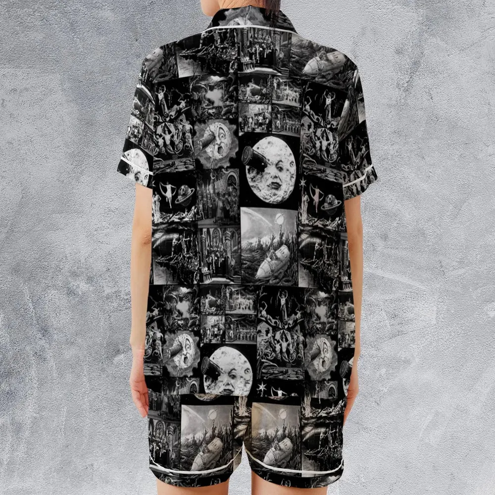 Le Voyage Dans La Lune 1902 Satin Short-Sleeve Pajamas Set - 2