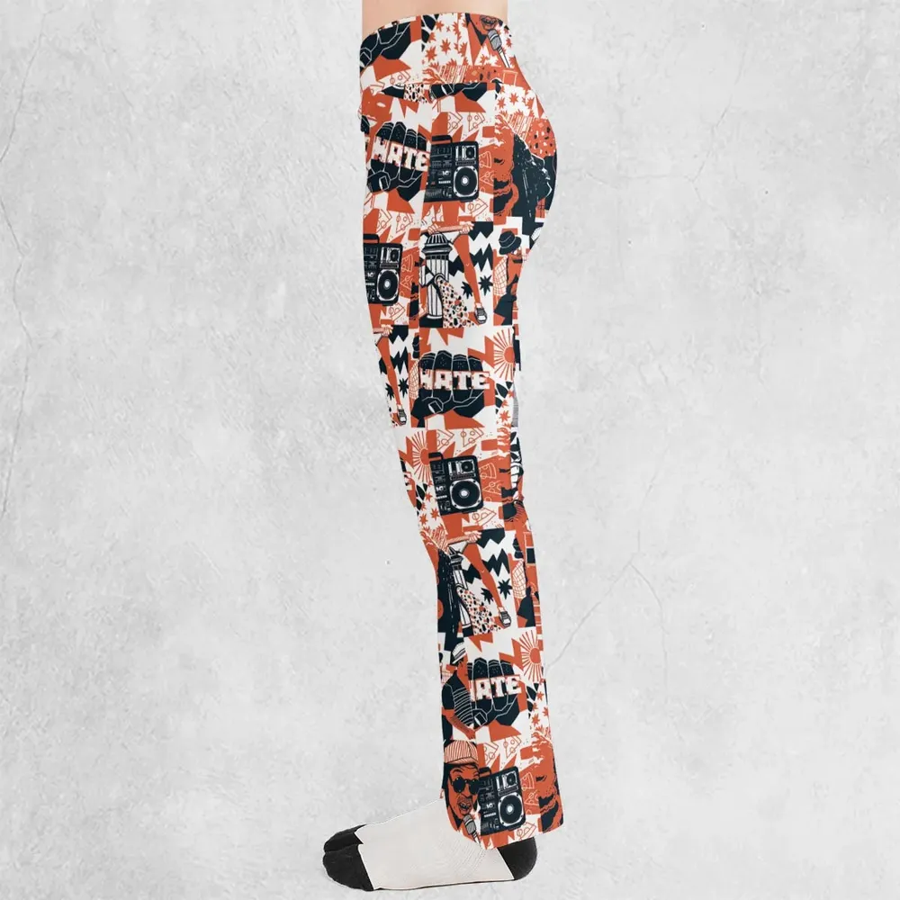 Love and Hate Do The Right Thing Flare Leggings - 3