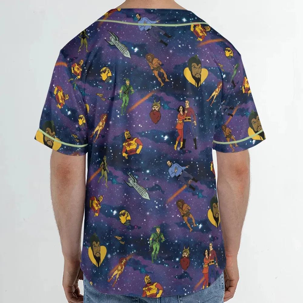 Flash Gordon Cartoon Characters Unisex Baseball Jersey - 2