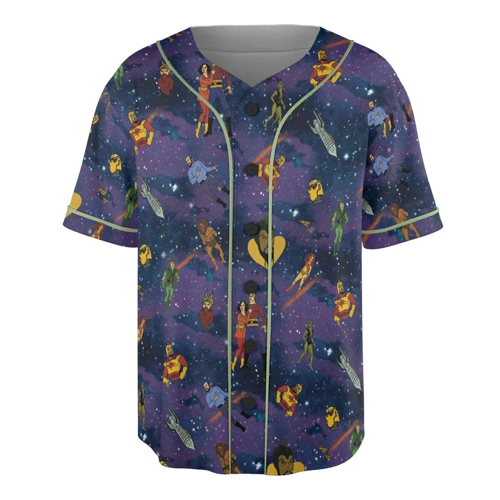 Flash Gordon Cartoon Characters Unisex Baseball Jersey - 3