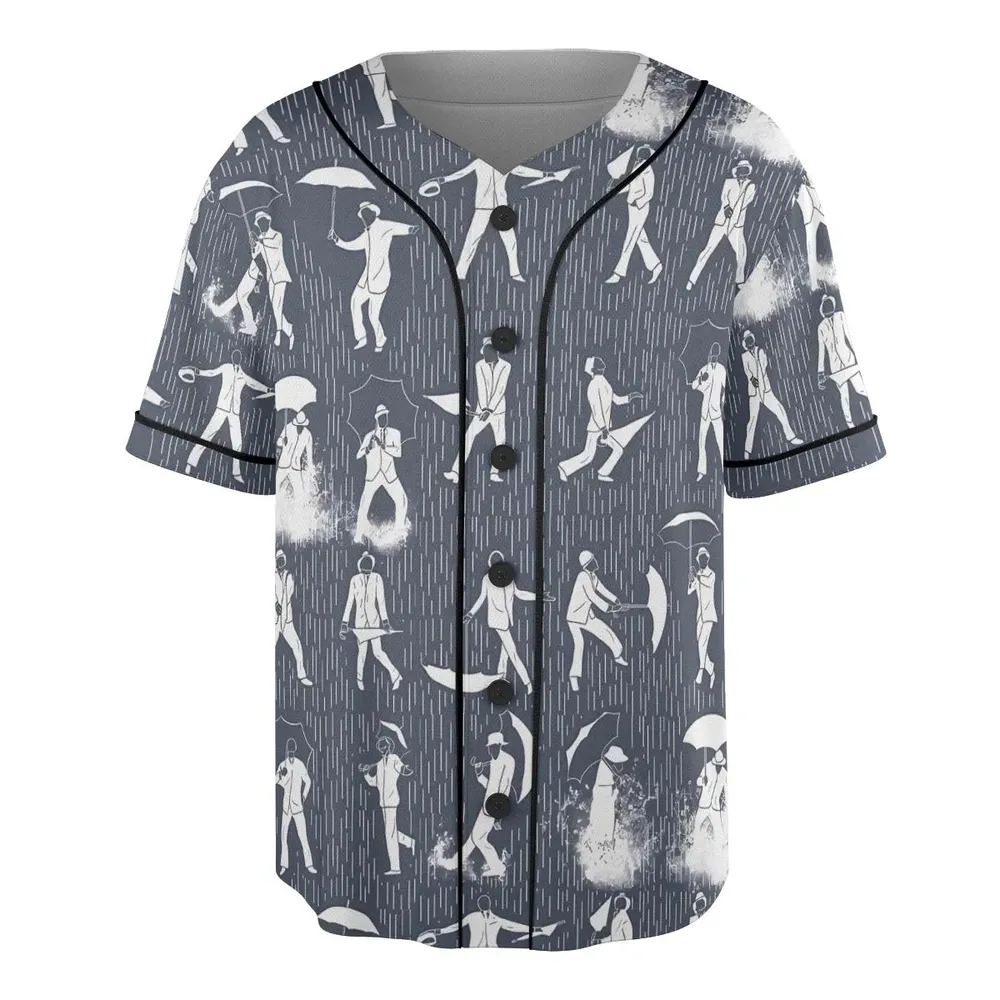Singin' in the Rain Wall Mural Unisex Baseball Jersey - 3