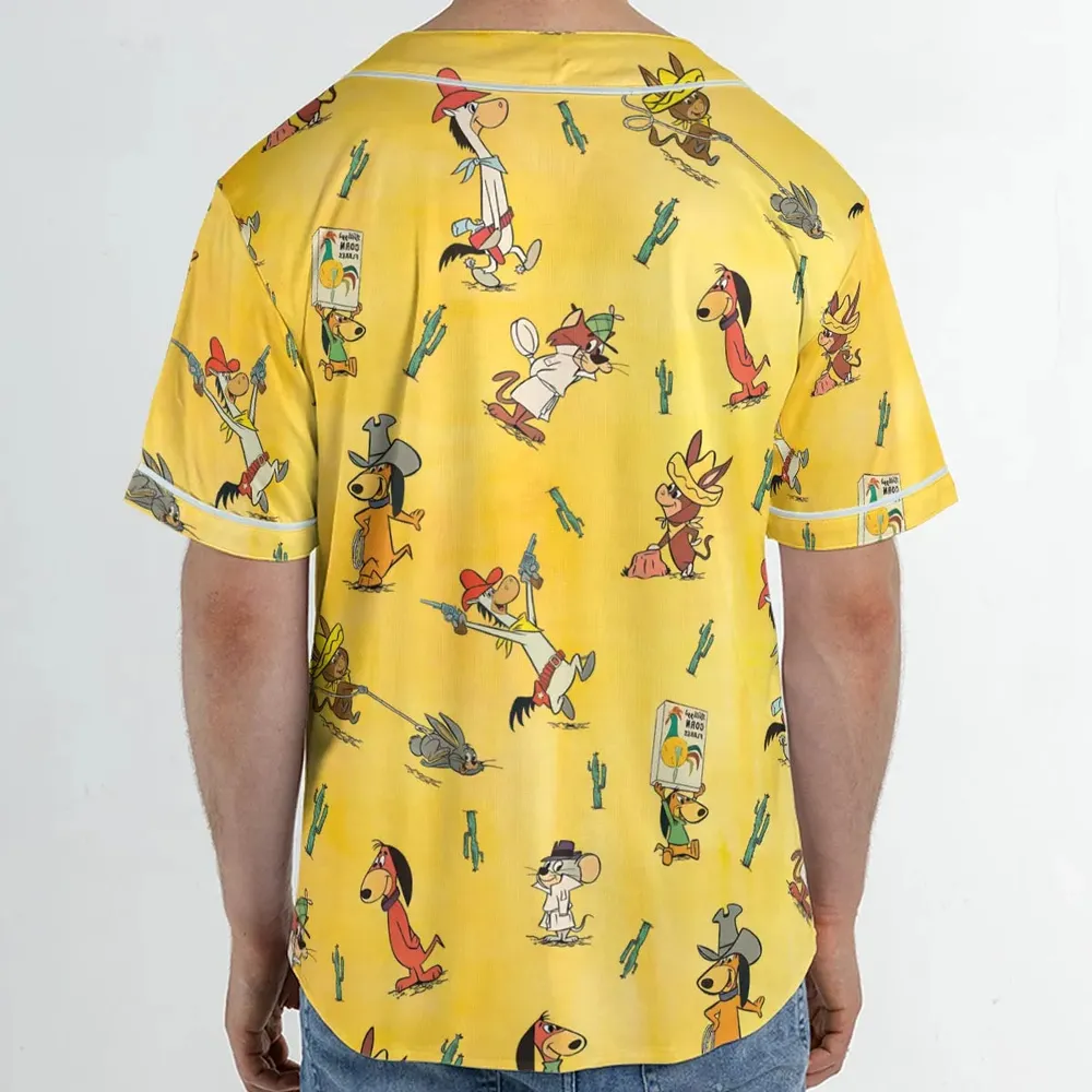 The Quick Draw McGraw Show Characters Unisex Baseball Jersey - 2
