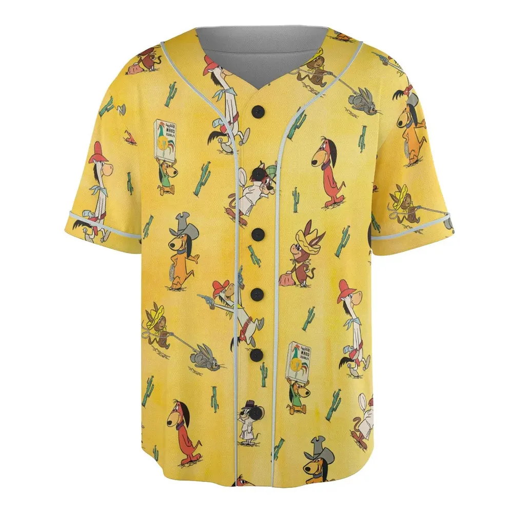 The Quick Draw McGraw Show Characters Unisex Baseball Jersey - 3