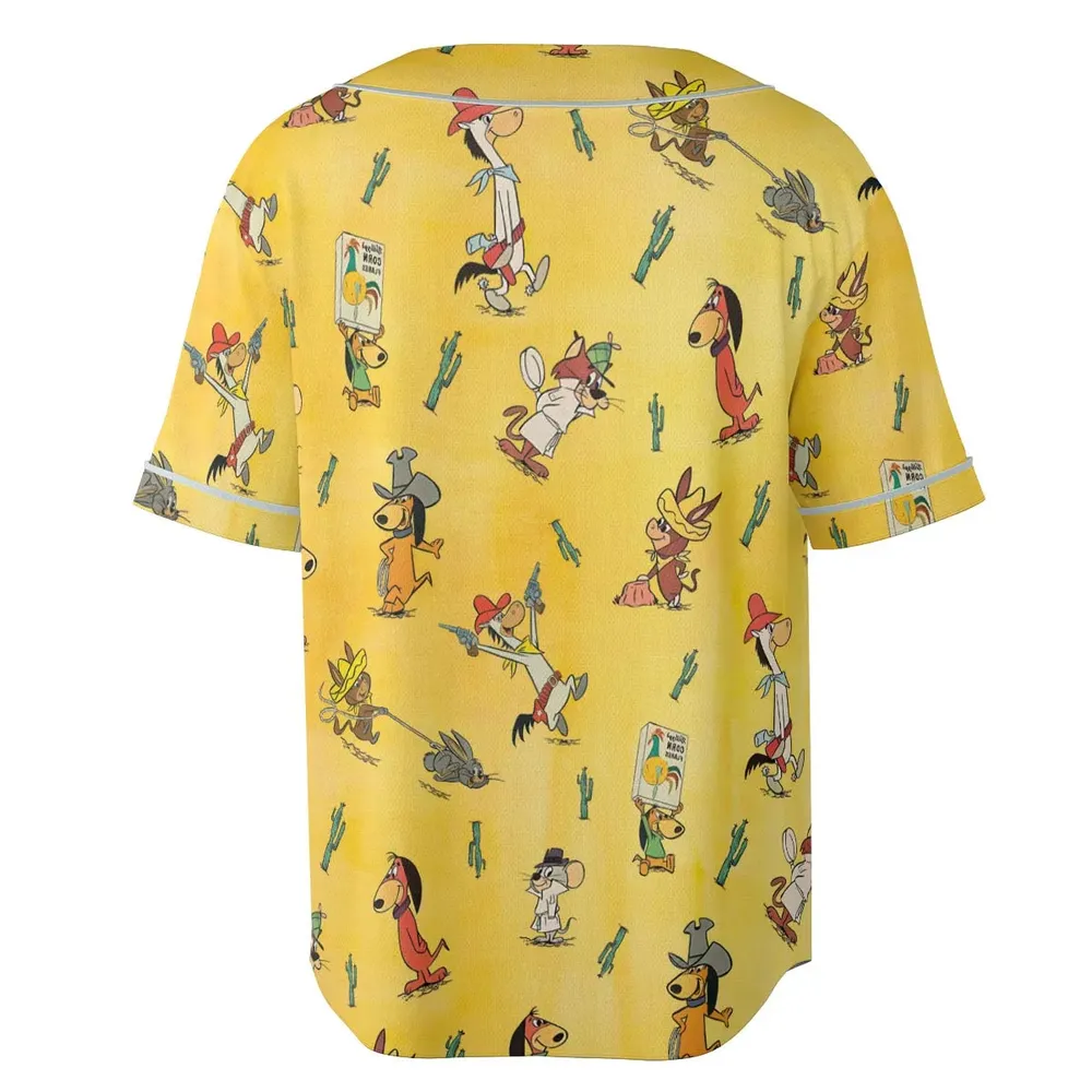 The Quick Draw McGraw Show Characters Unisex Baseball Jersey - 4
