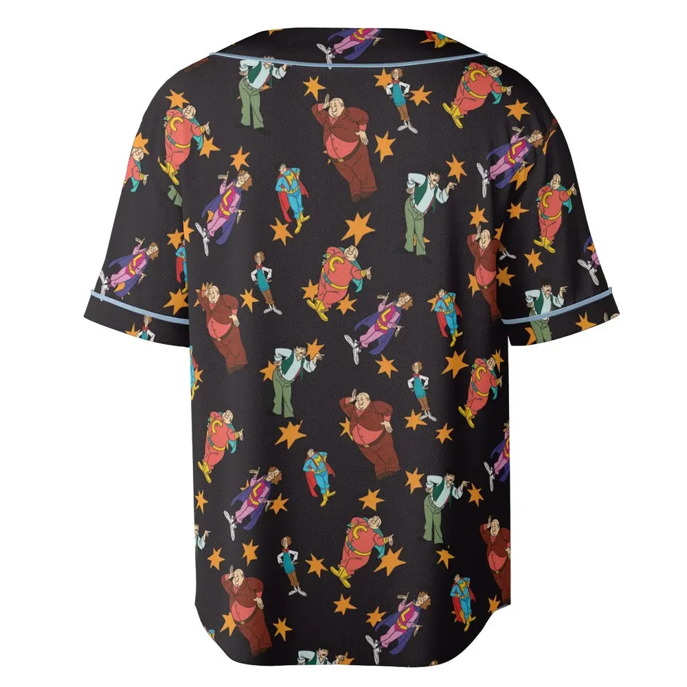 The Three Stooges Action Unisex Baseball Jersey - 4