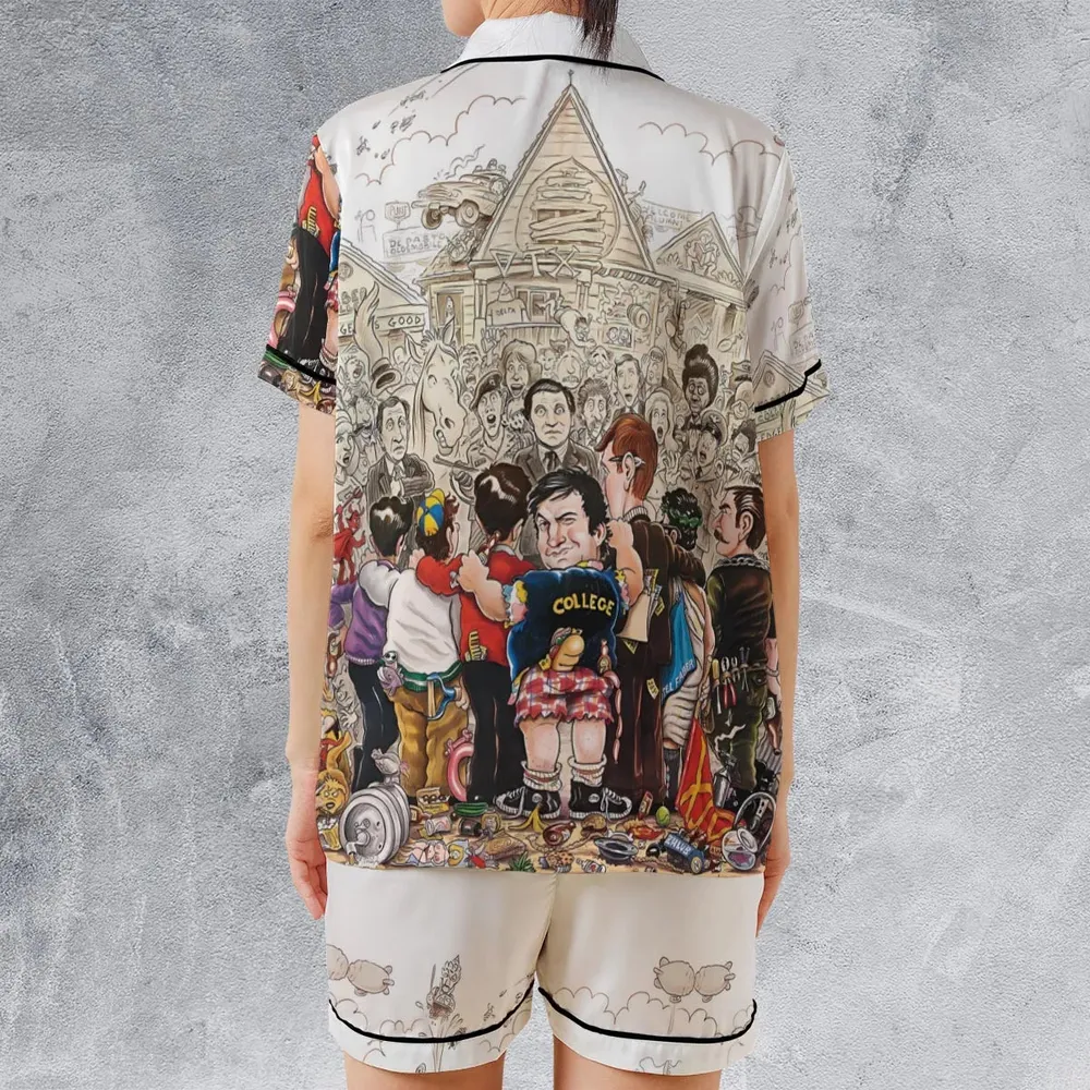 Guess Who's Back? National Lampoon Animal House Satin Short-Sleeve Pajamas Set - 2