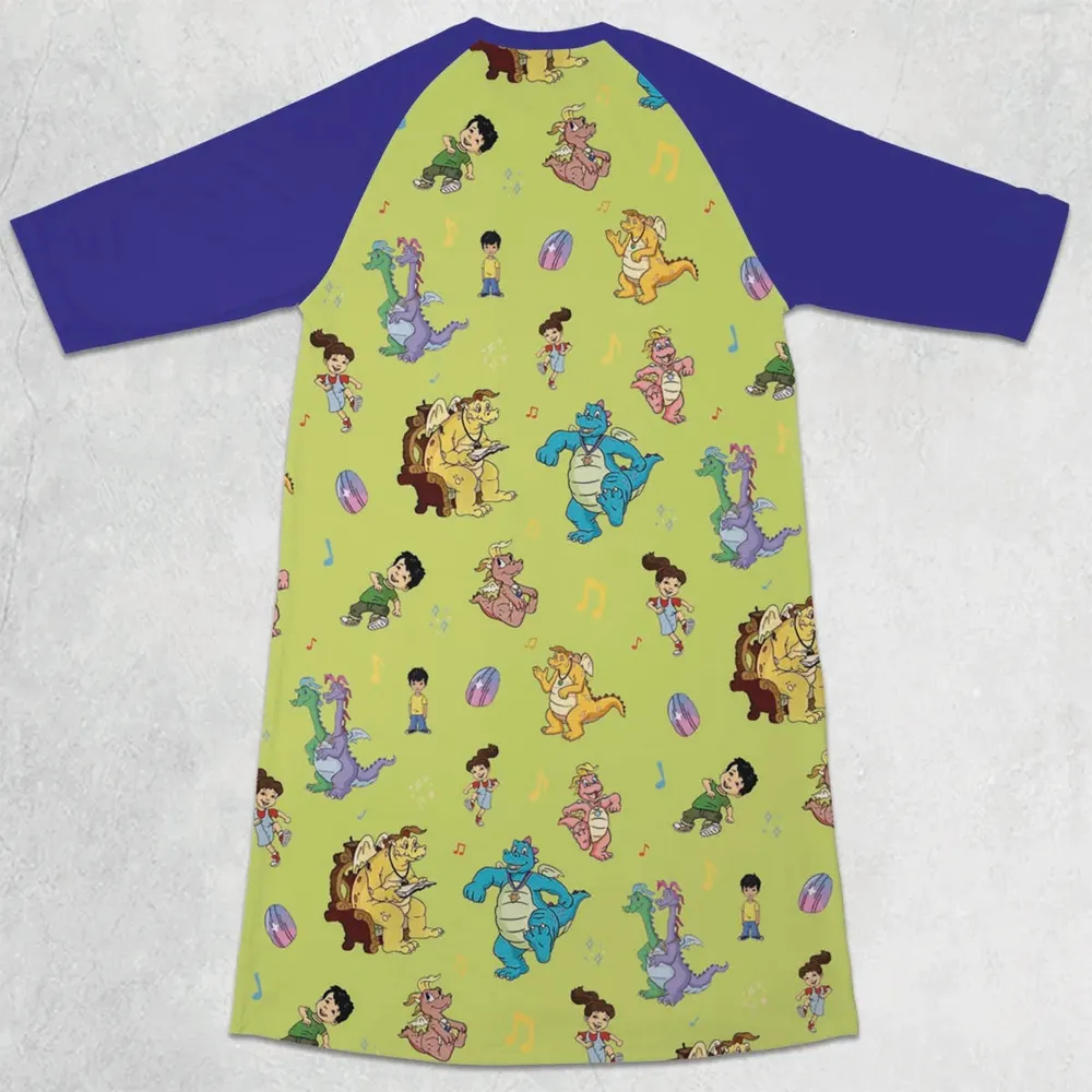 Dragontales Characters 3/4 Sleeve Raglan Dress - 2