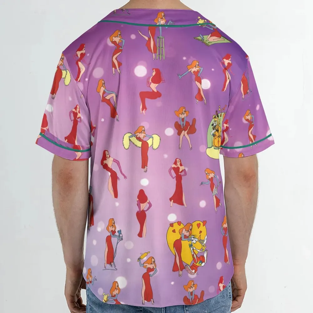 Red Hot Jessica Rabbit Who Framed Roger Rabbit Unisex Baseball Jersey - 2