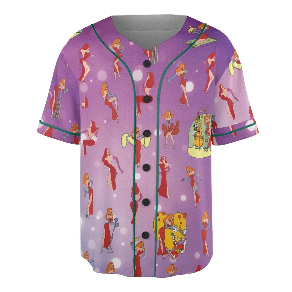 Red Hot Jessica Rabbit Who Framed Roger Rabbit Unisex Baseball Jersey - 3