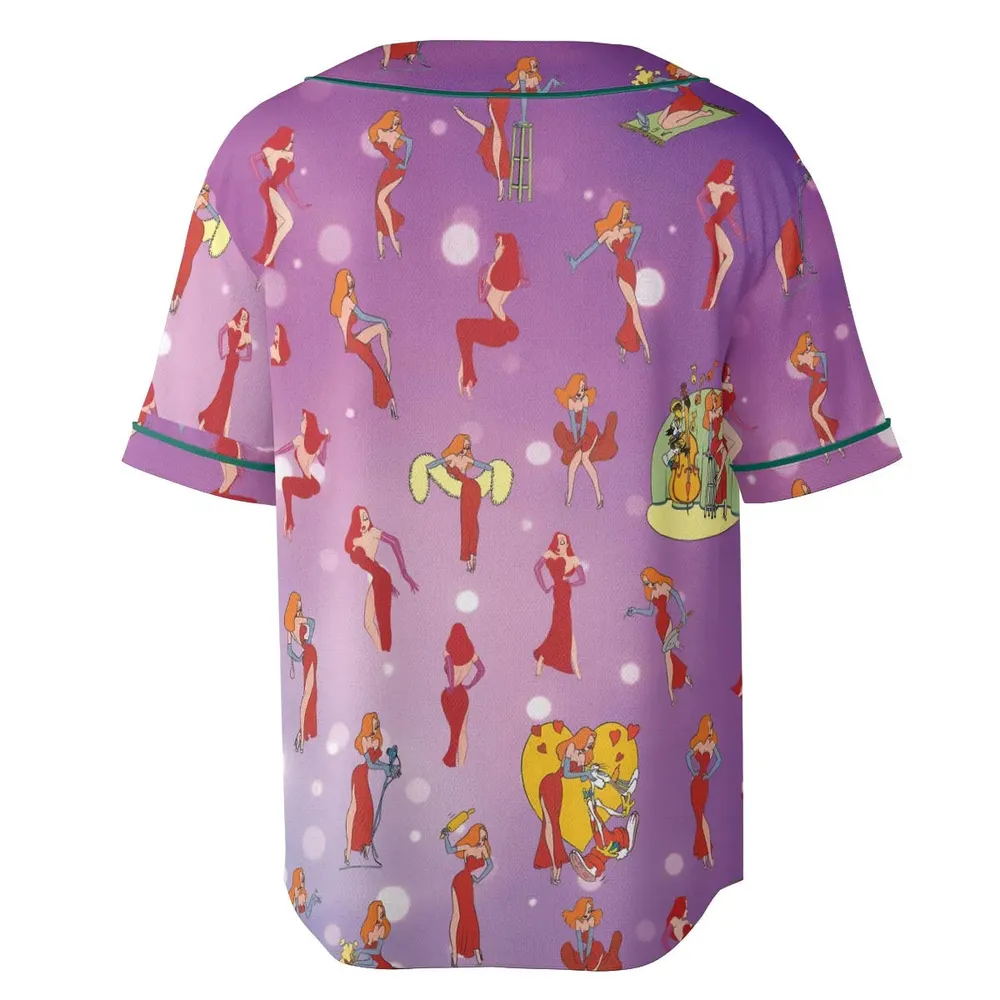 Red Hot Jessica Rabbit Who Framed Roger Rabbit Unisex Baseball Jersey - 4