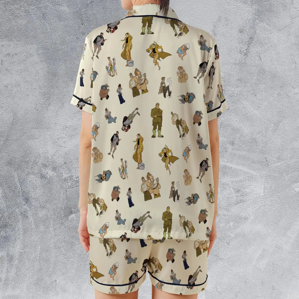 Adventure In Atlantis The Lost Empire Satin Short-Sleeve Pajamas Set - 2