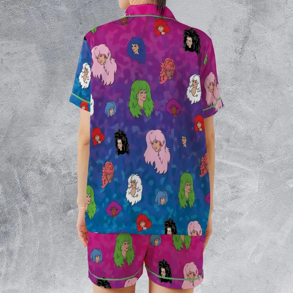 Misfits and Hologram  Jem and the Holograms Satin Short-Sleeve Pajamas Set - 2