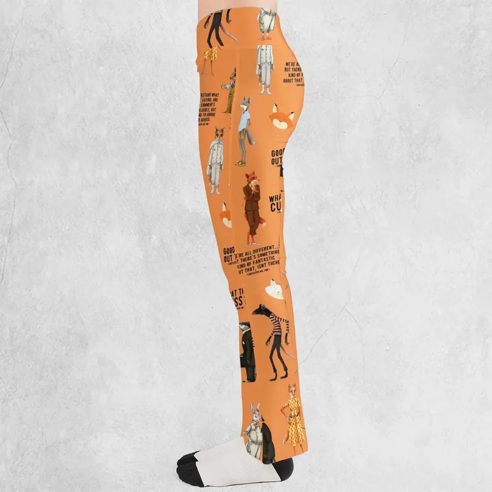 Cuss You Are Fantastic Mr. Fox Flare Leggings - 3