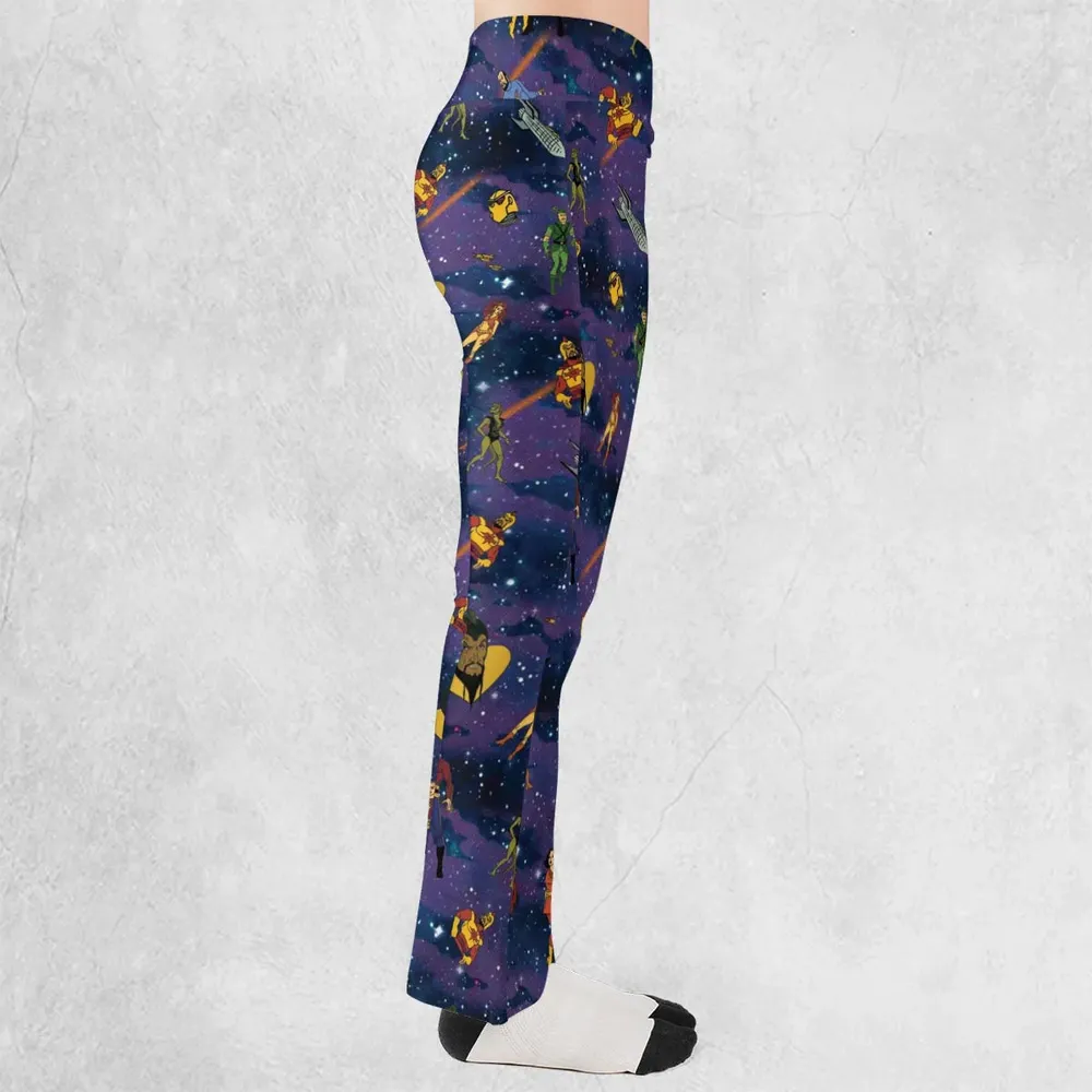 Flash Gordon Cartoon Characters Flare Leggings - 2
