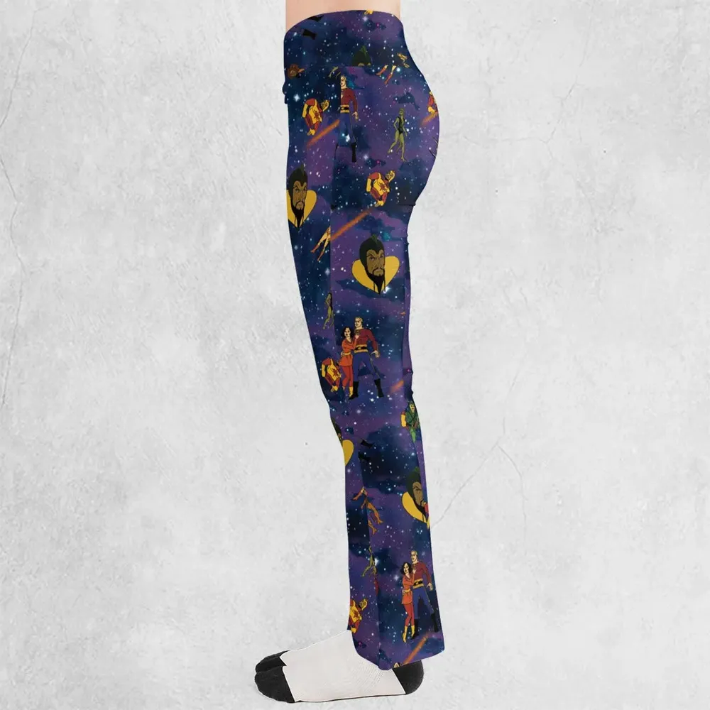 Flash Gordon Cartoon Characters Flare Leggings - 3
