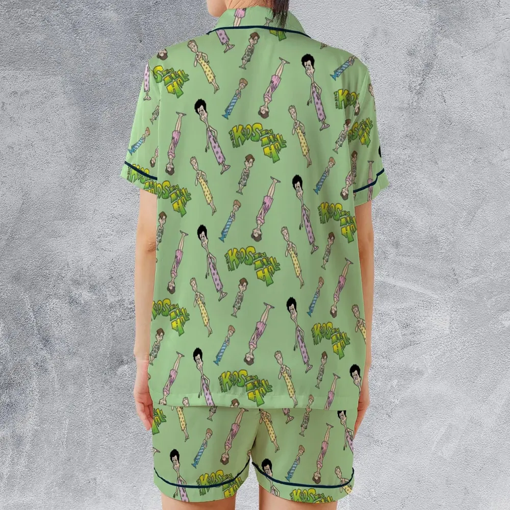 The Kids in the Hall characters Satin Short-Sleeve Pajamas Set - 2
