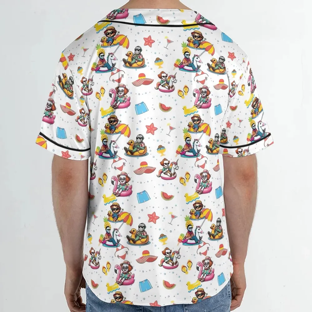 Horror Beach Unisex Baseball Jersey - 2