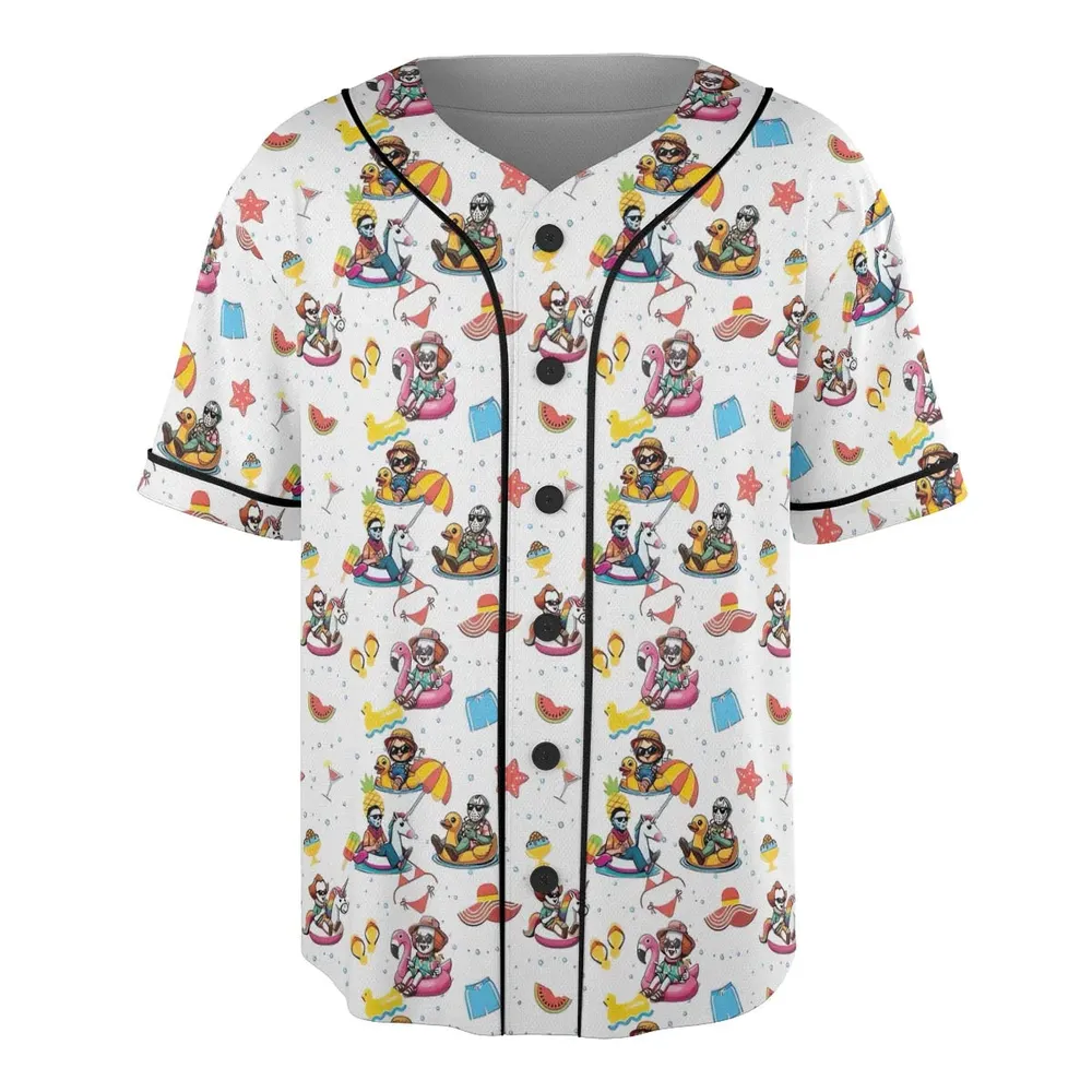 Horror Beach Unisex Baseball Jersey - 3