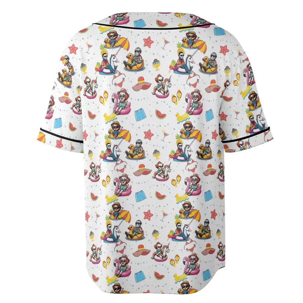 Horror Beach Unisex Baseball Jersey - 4