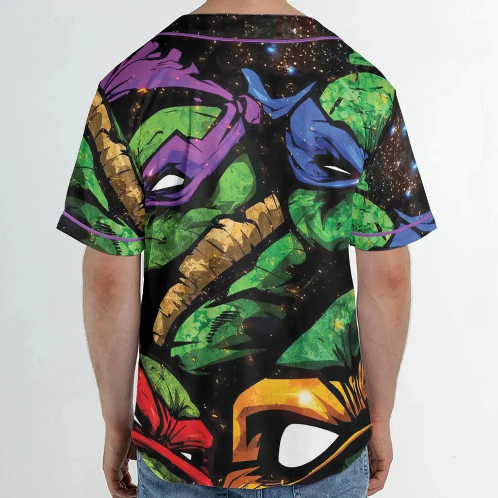 Four Ninja Turtles TMNT Unisex Baseball Jersey - 2