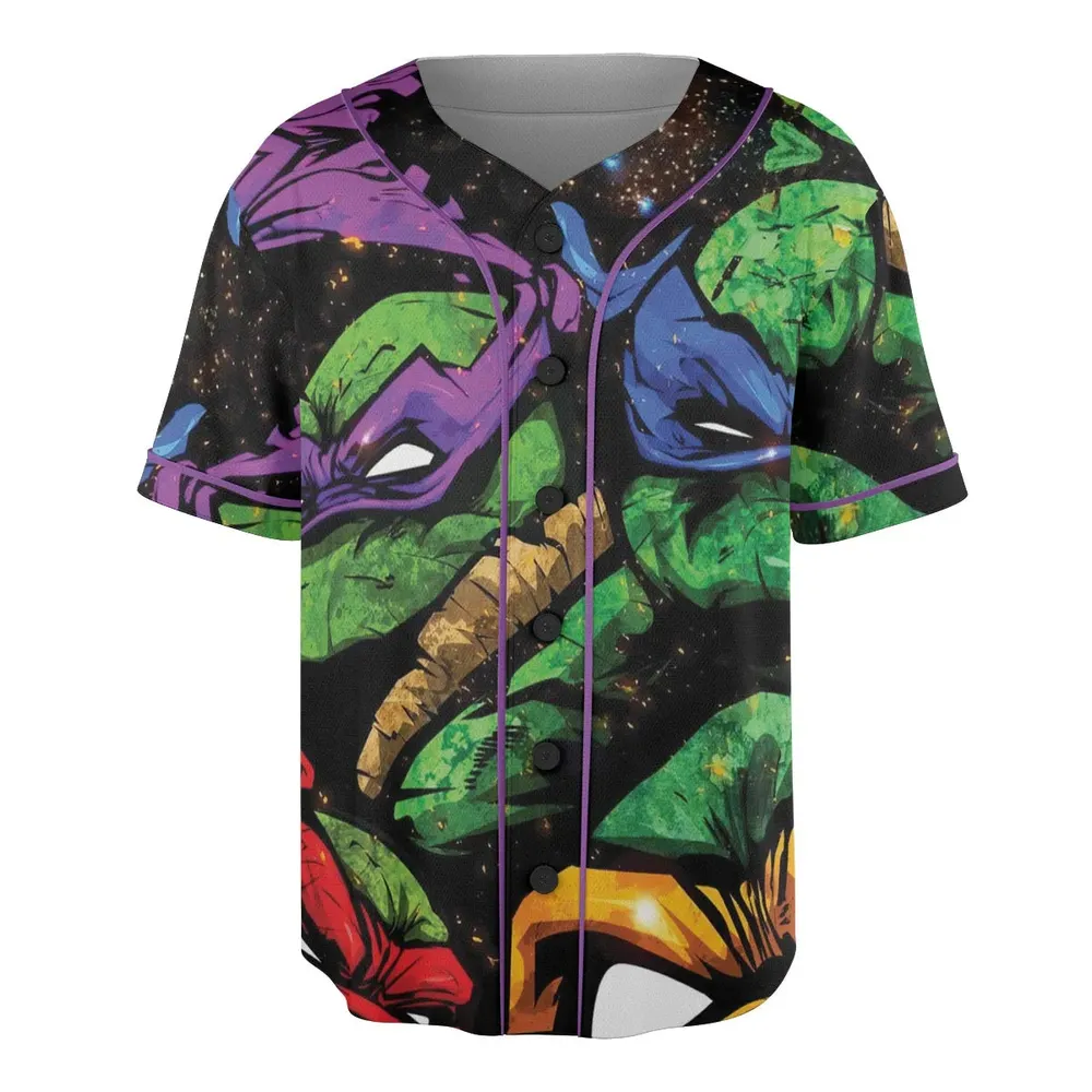 Four Ninja Turtles TMNT Unisex Baseball Jersey - 3