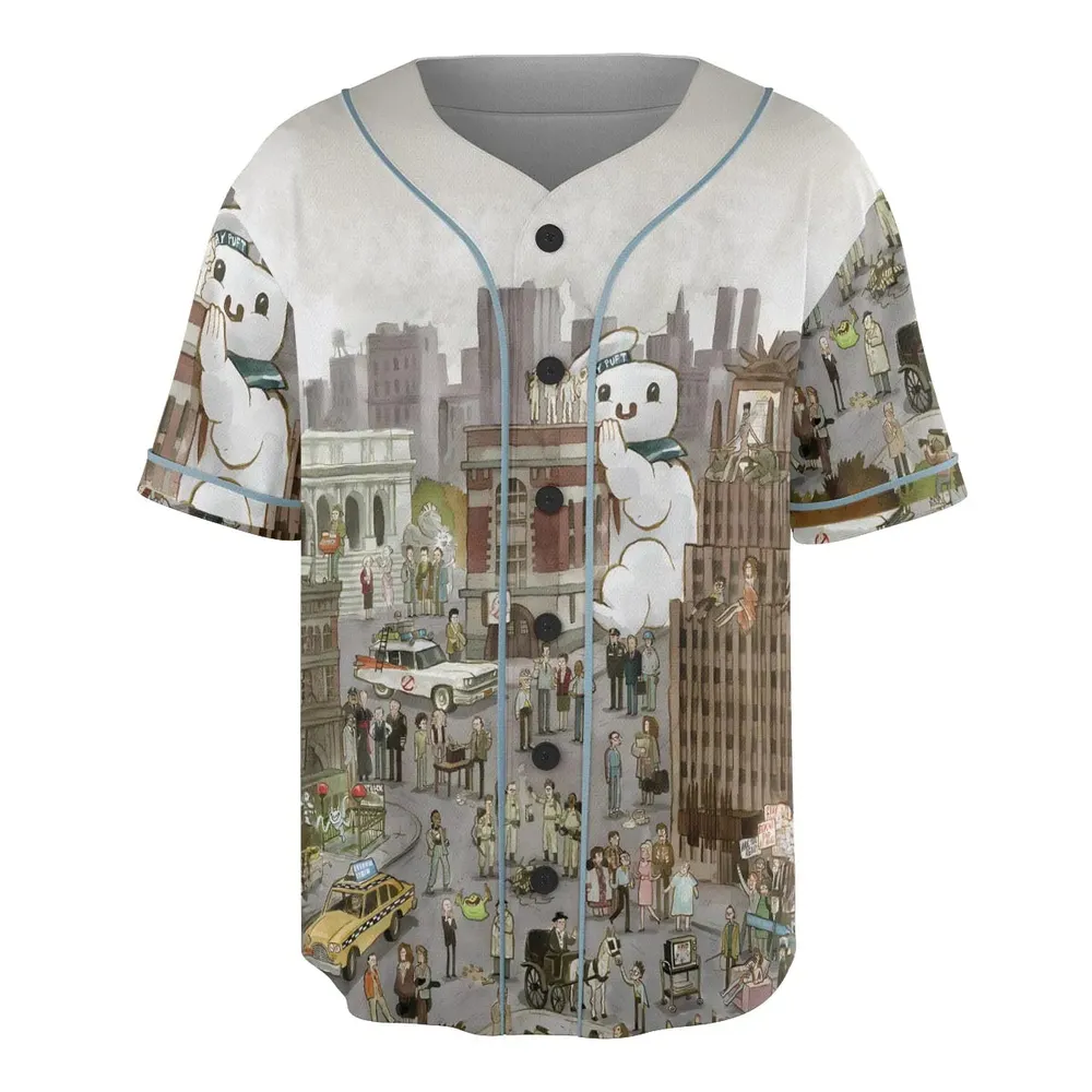 Ghostbusterland Ghostbusters Unisex Baseball Jersey - 3