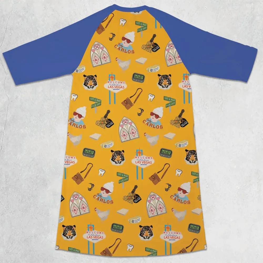 Where's Doug The Hangover 3/4 Sleeve Raglan Dress - 2