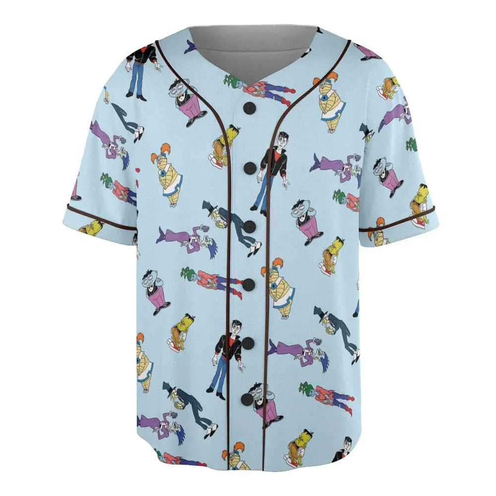 Animated Undead Gravedale High Unisex Baseball Jersey - 3