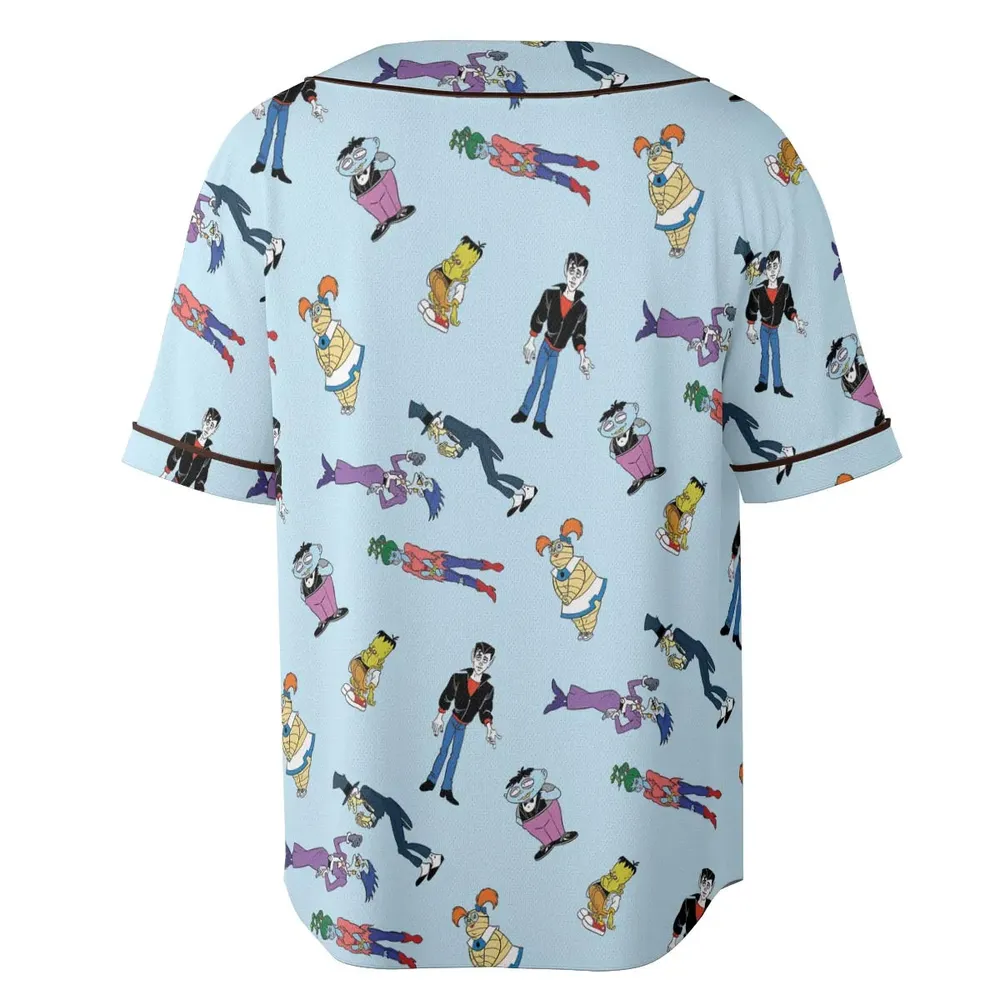 Animated Undead Gravedale High Unisex Baseball Jersey - 4