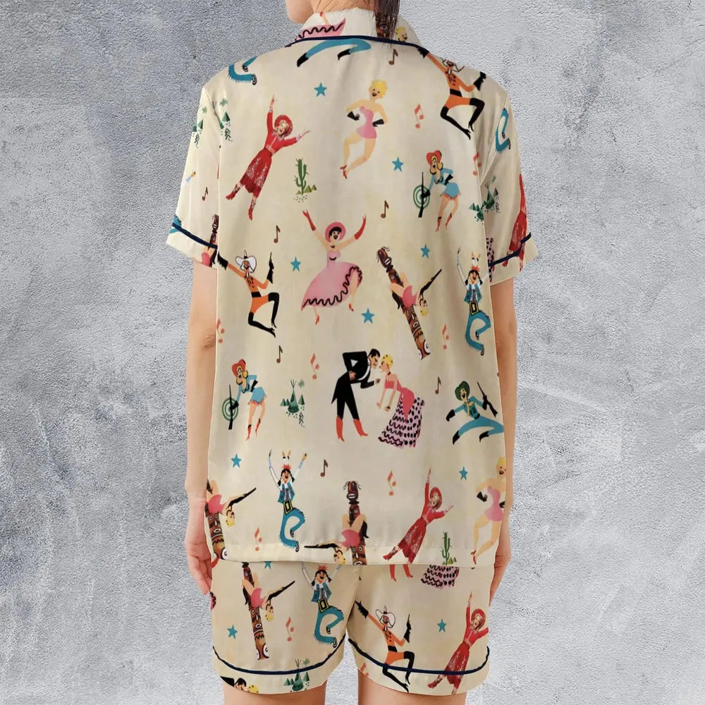 Annie Get Your Gun Characters Satin Short-Sleeve Pajamas Set - 2