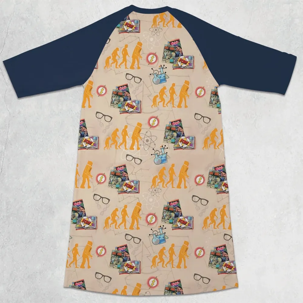 Geek Alert The Big Bang Theory 3/4 Sleeve Raglan Dress - 2