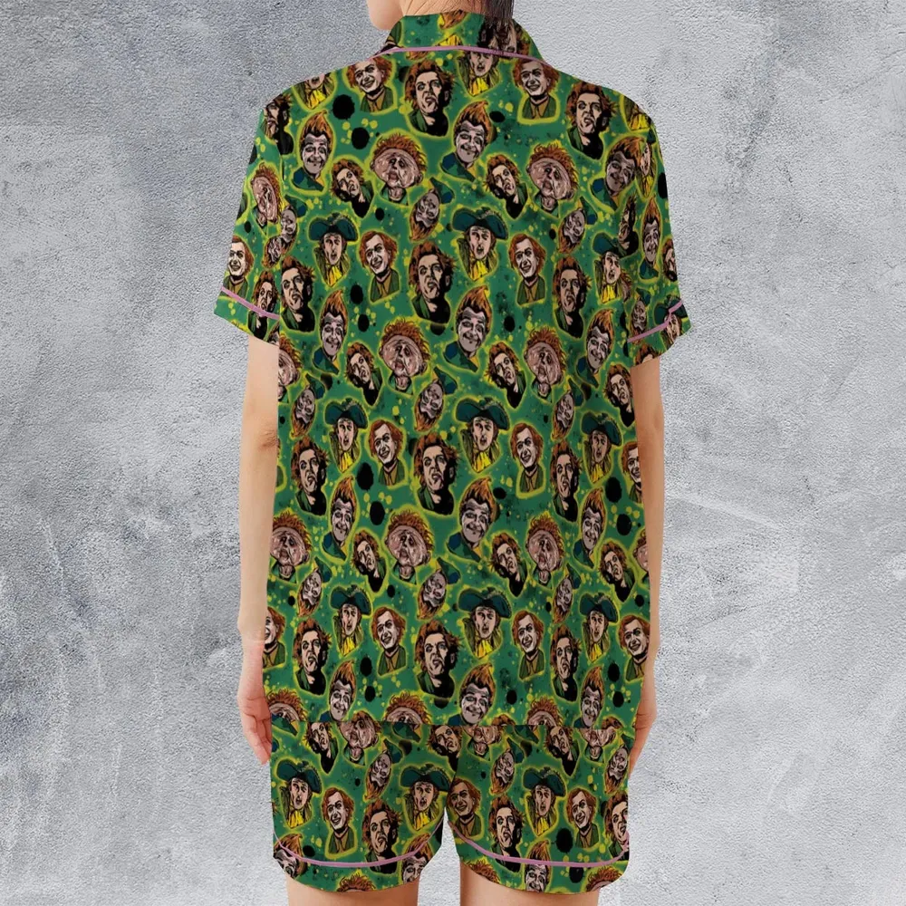 Hey Snot Face Drop Dead Fred Satin Short-Sleeve Pajamas Set - 2