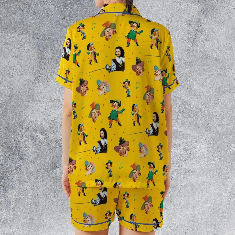 The Three Musketeers Ritz Brothers Satin Short-Sleeve Pajamas Set - 2