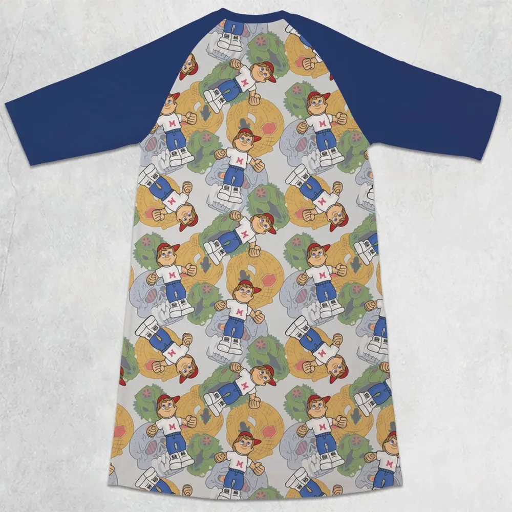 Mighty Max Monster 3/4 Sleeve Raglan Dress - 2