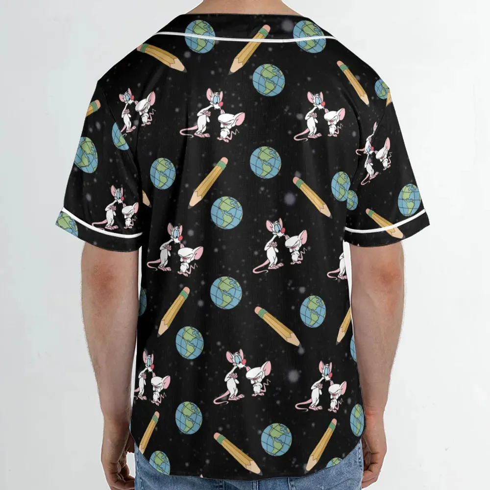 Geek Drip Pinky and The Brain Unisex Baseball Jersey - 2