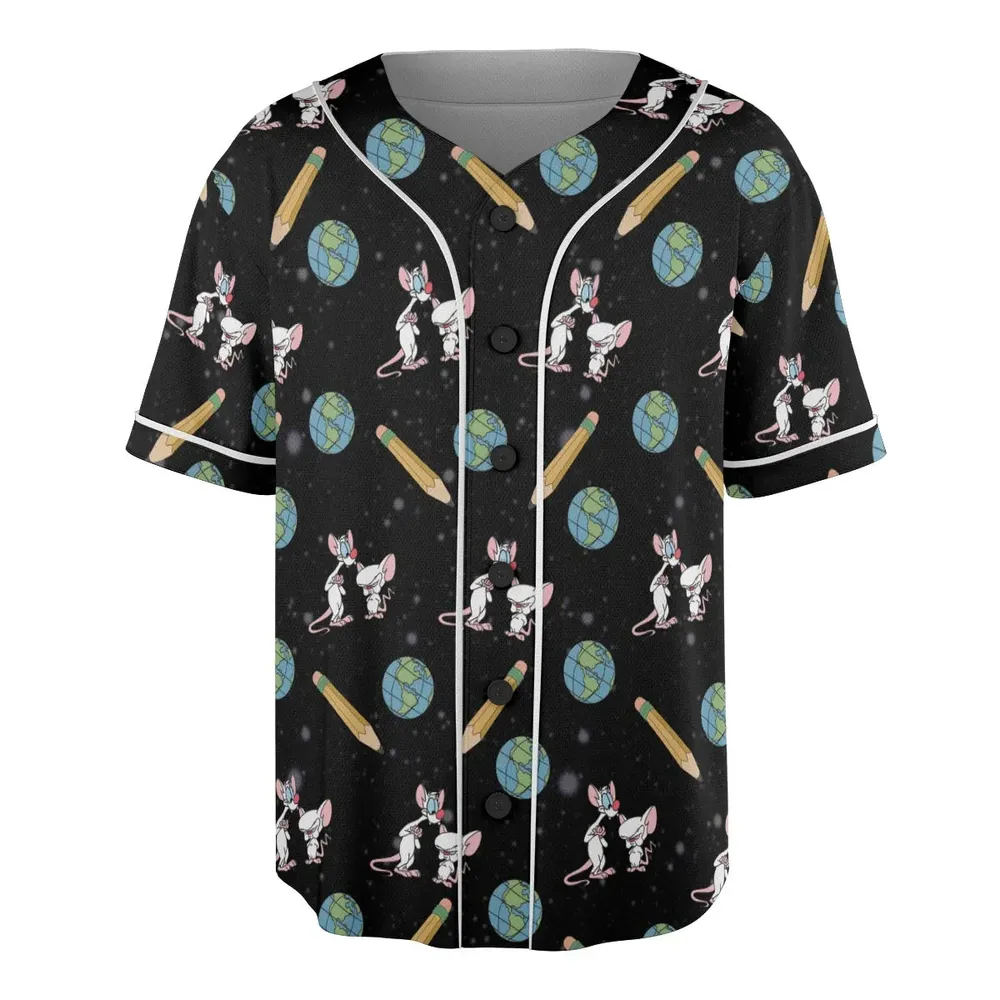 Geek Drip Pinky and The Brain Unisex Baseball Jersey - 3
