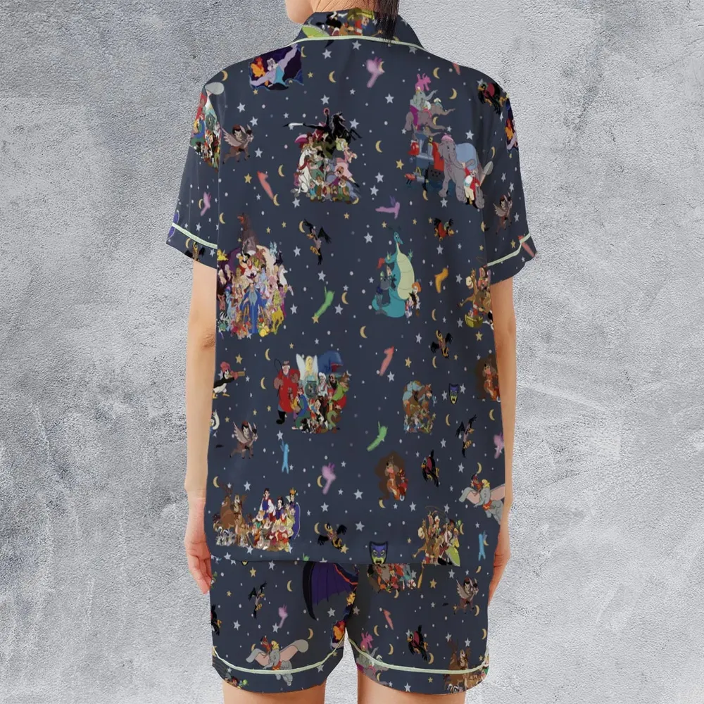 Classic Cartoon 1937-1949 Satin Short-Sleeve Pajamas Set - 2
