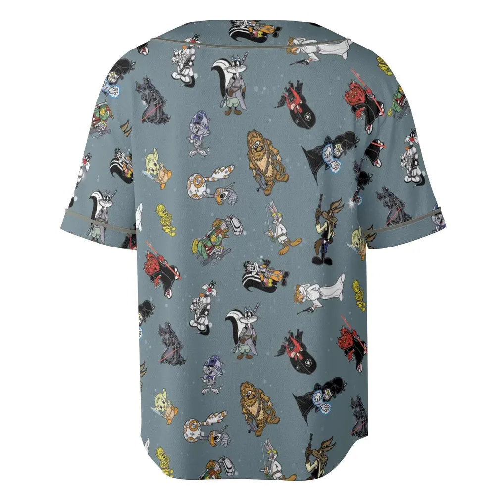 Looney Wars Unisex Baseball Jersey - 4
