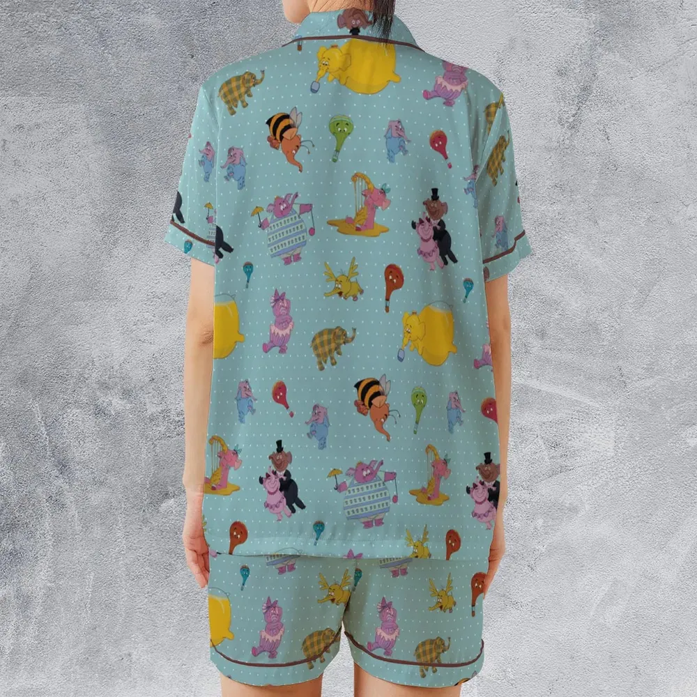 Heffalumps and Woozles Winnie the Pooh Satin Short-Sleeve Pajamas Set - 2